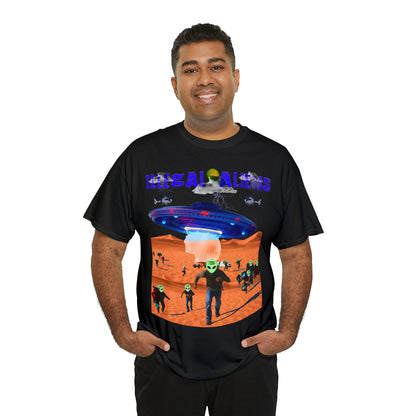 Vintage Sci-Fi Graphic Tee - Alien Invasion Streetwear Print (Bachi)