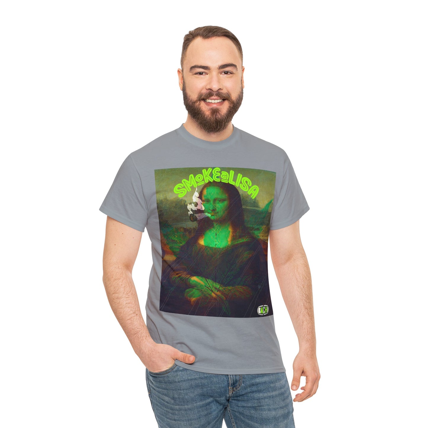 Raw Edge Pop Art Graphic Tee - Renaissance Parody Streetwear Print (Bachi)