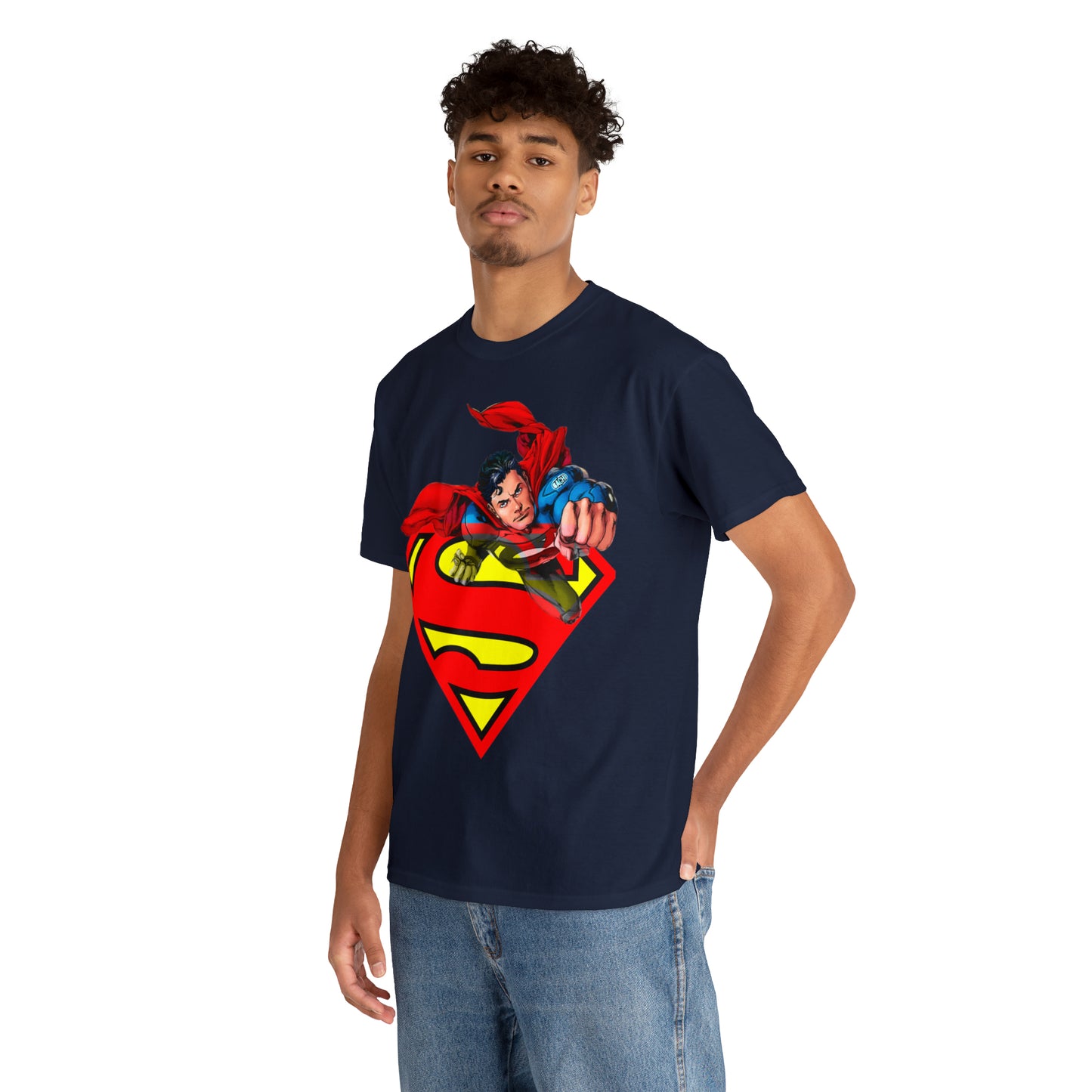Vintage Comic Hero Graphic Tee - Cape Streetwear Print (Bachi)