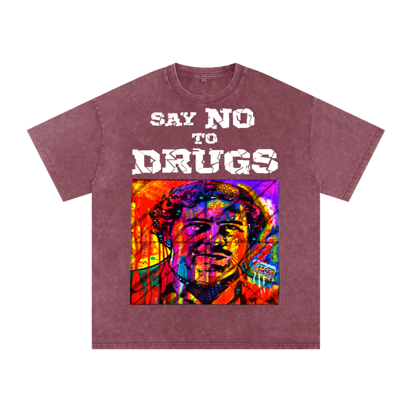 Oversized Graphic Tee - Latin Cinema Icon Streetwear Print (Bachi)