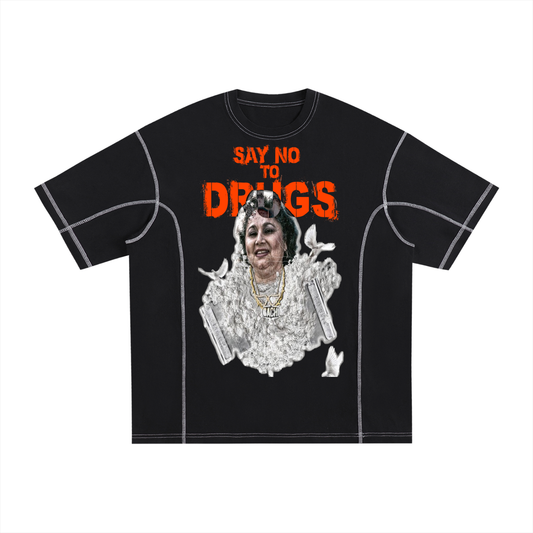 Vintage Graphic Tee - Latin Icon Say No Streetwear Print (Bachi)