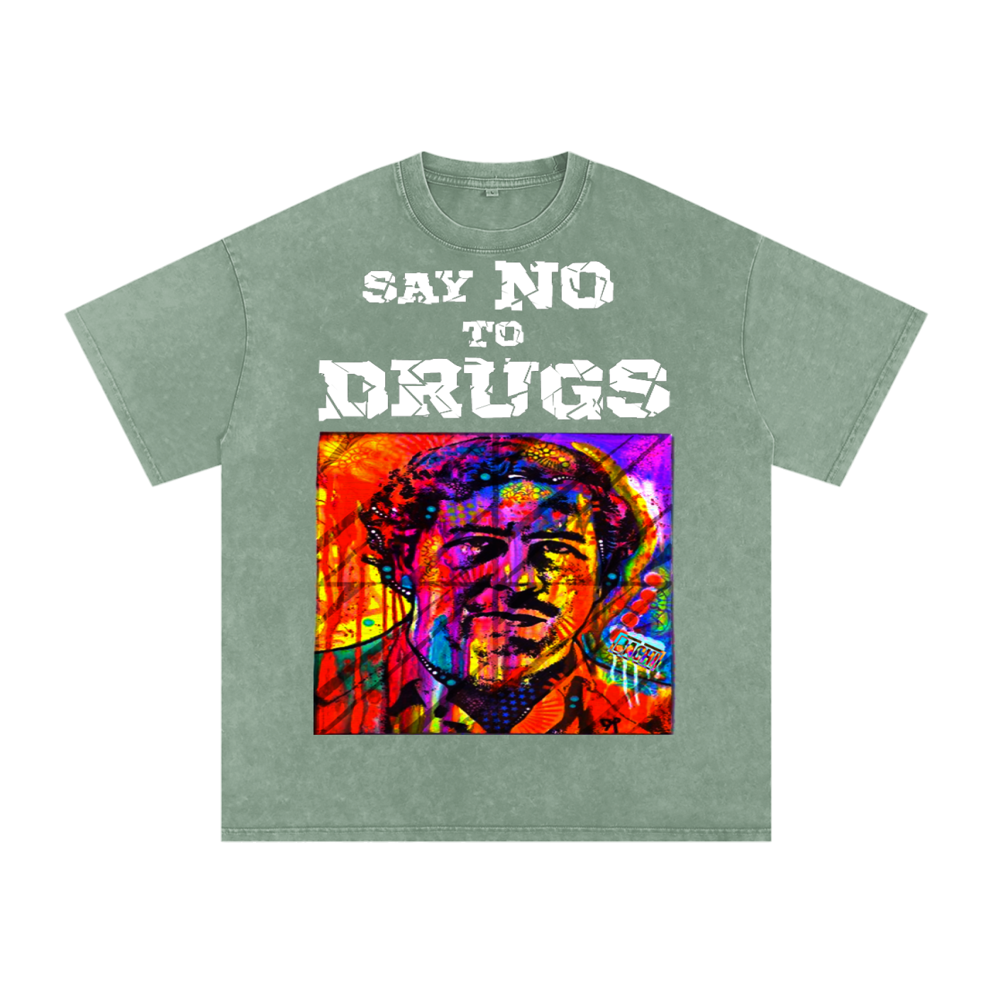 Oversized Graphic Tee - Latin Cinema Icon Streetwear Print (Bachi)