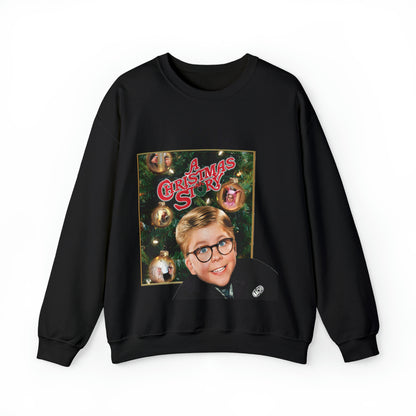 Vintage Holiday Graphic Sweatshirt - 80s Family Cinema Print (Bachi)
