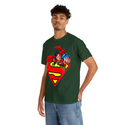 Vintage Comic Hero Graphic Tee - Cape Streetwear Print (Bachi)