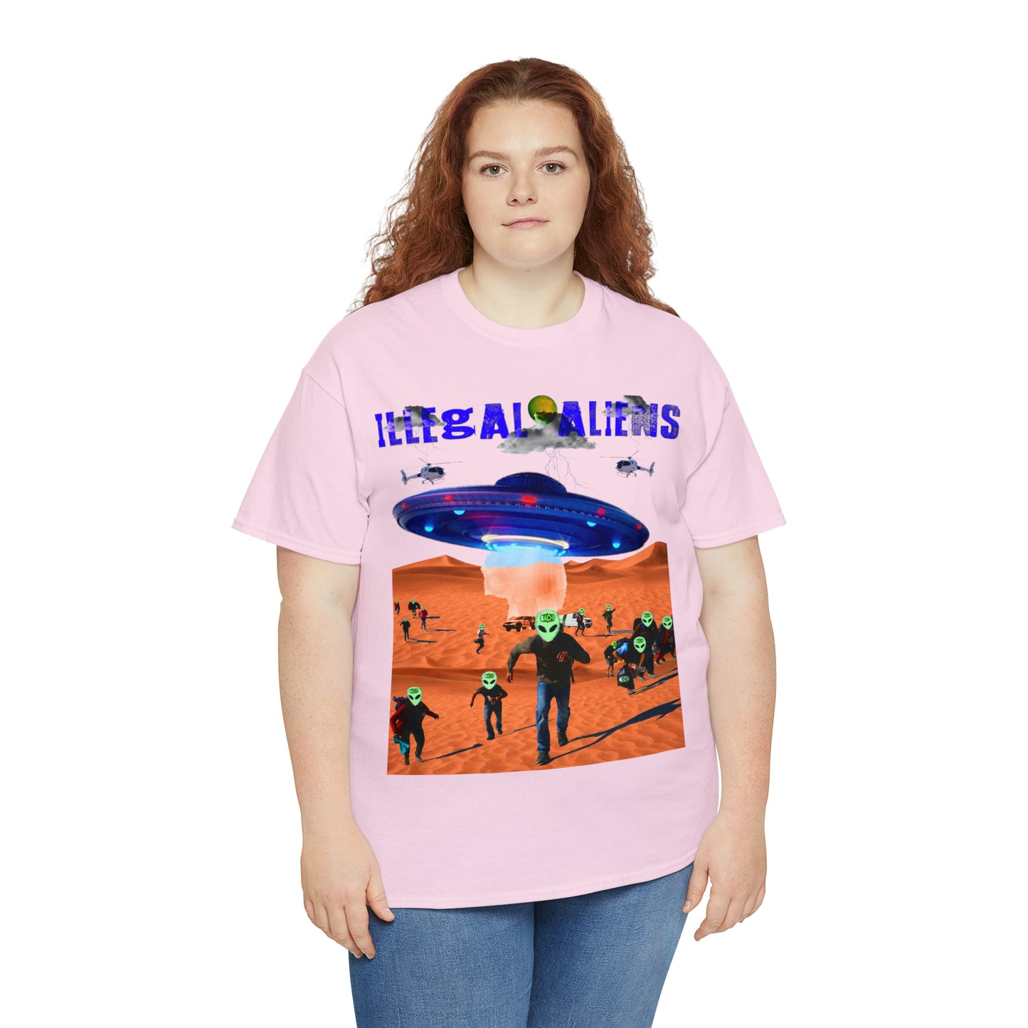 Vintage Sci-Fi Graphic Tee - Alien Invasion Streetwear Print (Bachi)