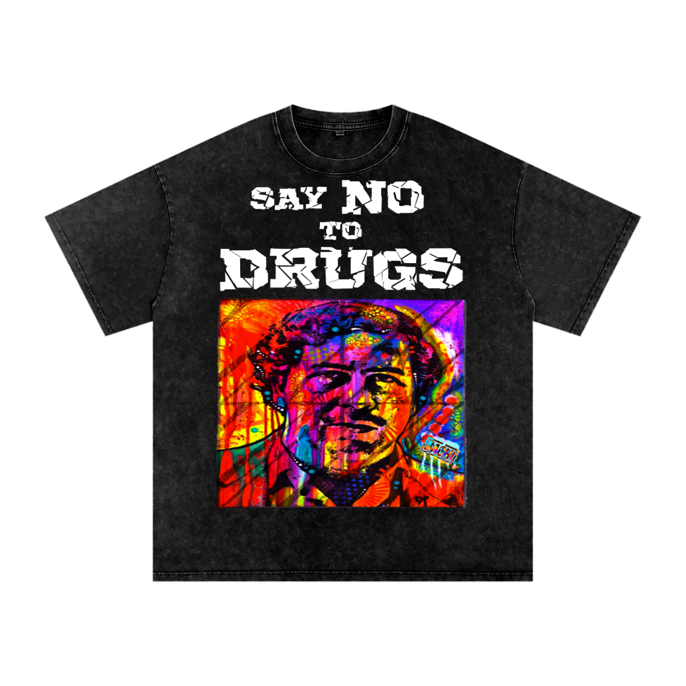 Oversized Graphic Tee - Latin Cinema Icon Streetwear Print (Bachi)