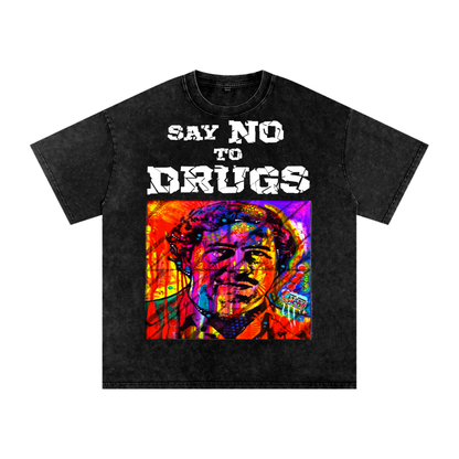 Oversized Graphic Tee - Latin Cinema Icon Streetwear Print (Bachi)