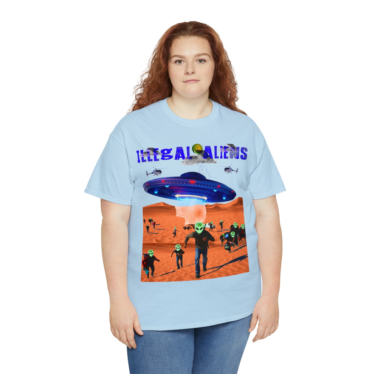 Vintage Sci-Fi Graphic Tee - Alien Invasion Streetwear Print (Bachi)