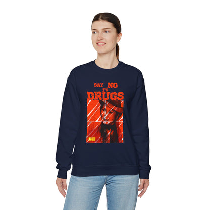 Oversized Graphic Sweatshirt - Latin Icon Orange Stripe Streetwear (Bachi)