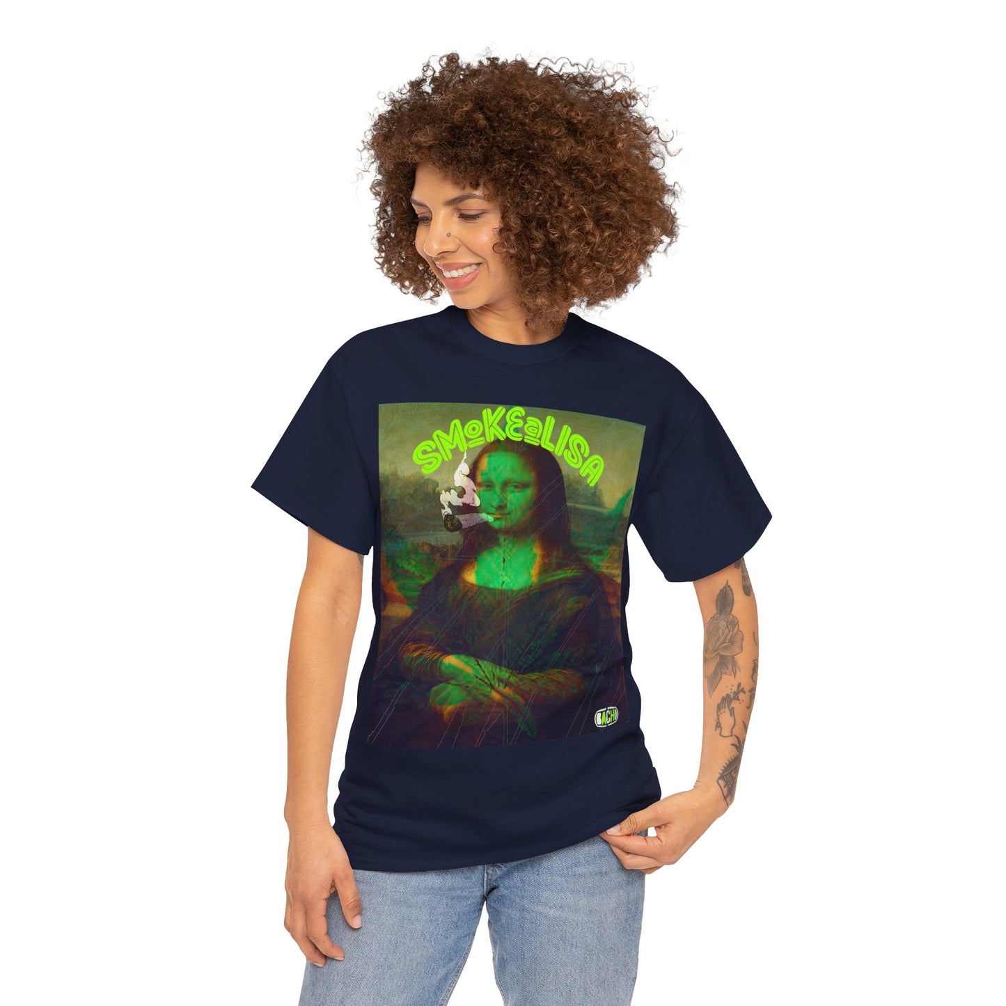 Raw Edge Pop Art Graphic Tee - Renaissance Parody Streetwear Print (Bachi)