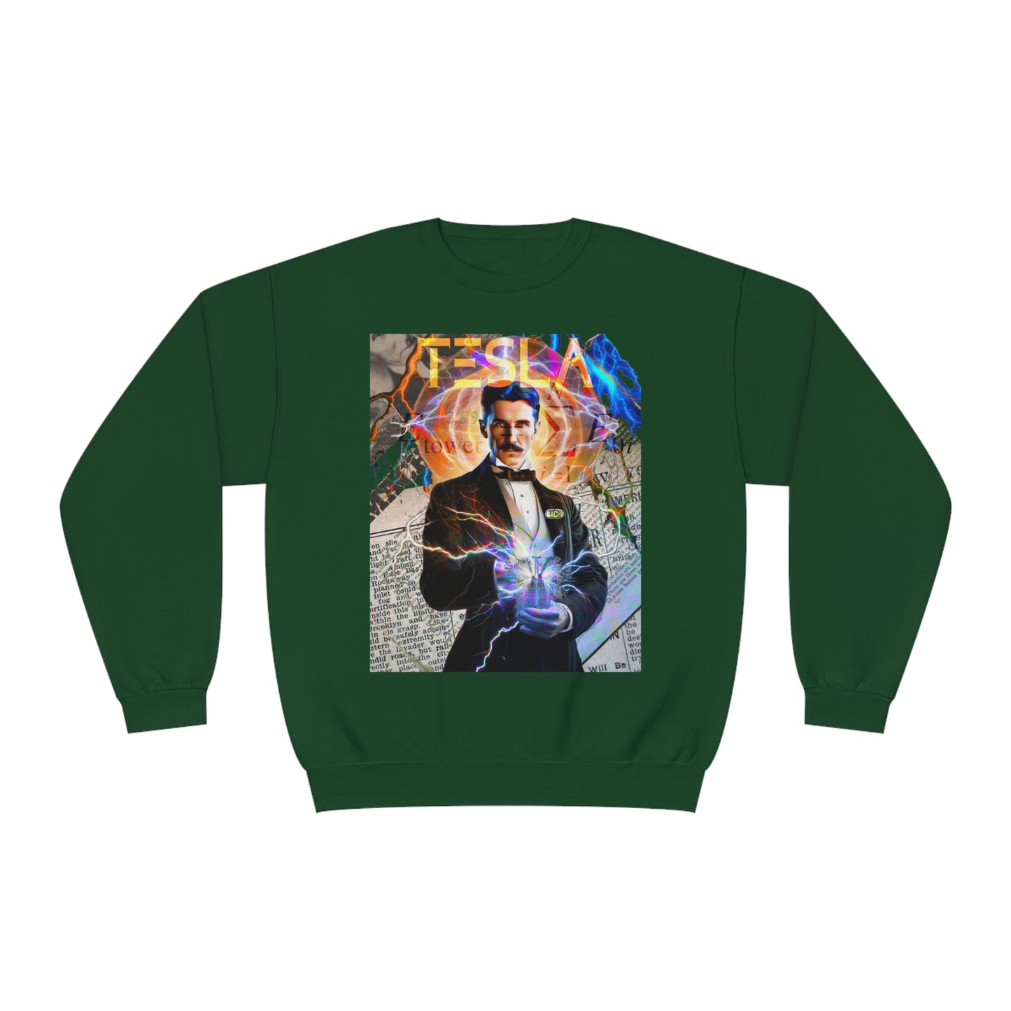 Vintage Science Icon Graphic Sweatshirt - Inventor Portrait Streetwear (Bachi)