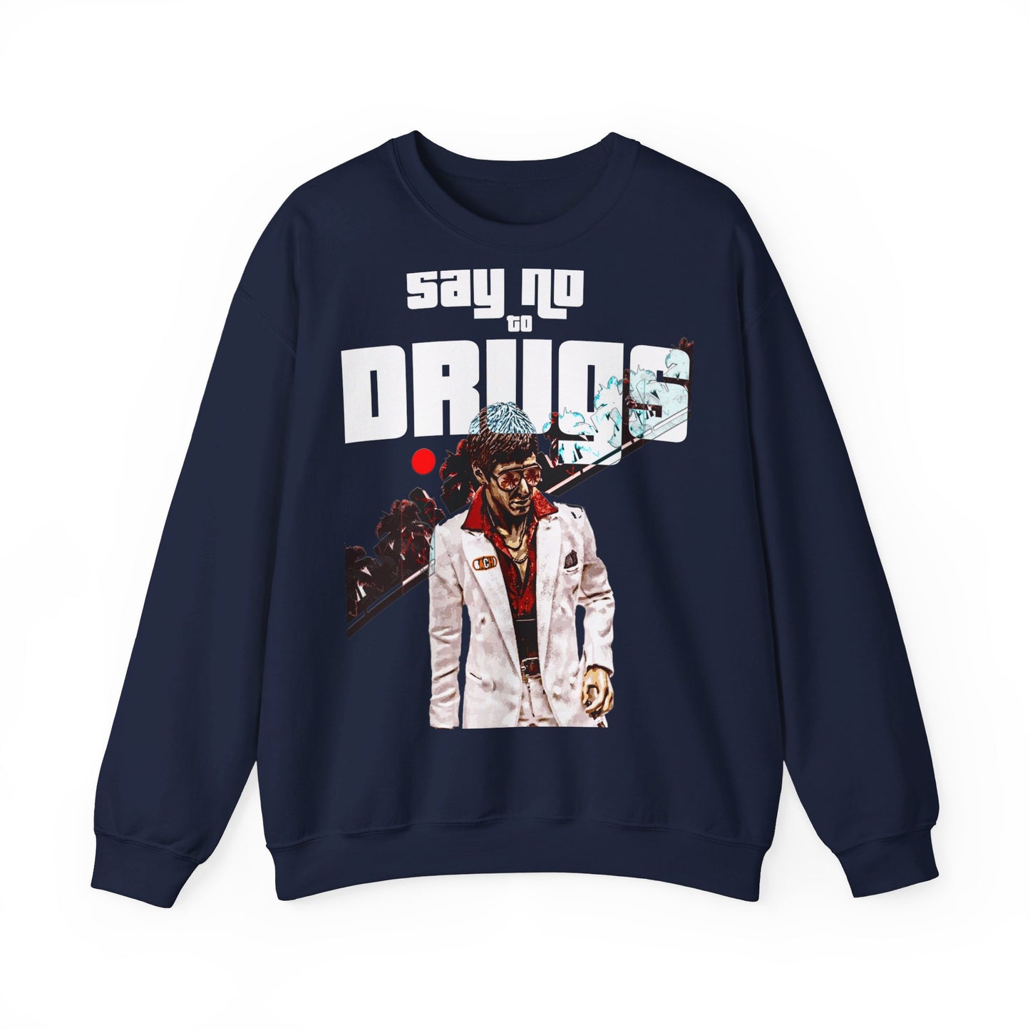 Oversized Graphic Crewneck - Cult Cinema Palm Trees Streetwear (Bachi)
