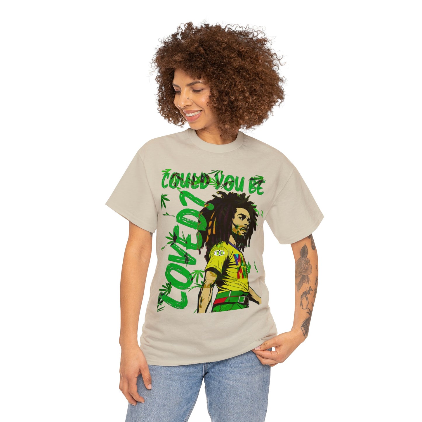 Oversized Graphic Tee - Reggae Legend Portrait Streetwear Print (Bachi)