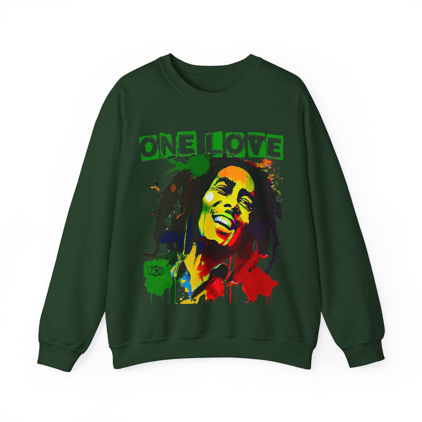 Heavyweight Graphic Sweatshirt - Reggae Legend Portrait Streetwear (Bachi)