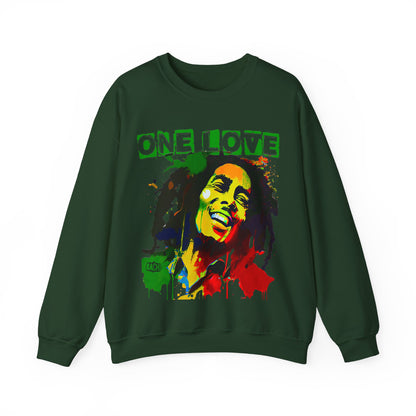 Heavyweight Graphic Sweatshirt - Reggae Legend Portrait Streetwear (Bachi)