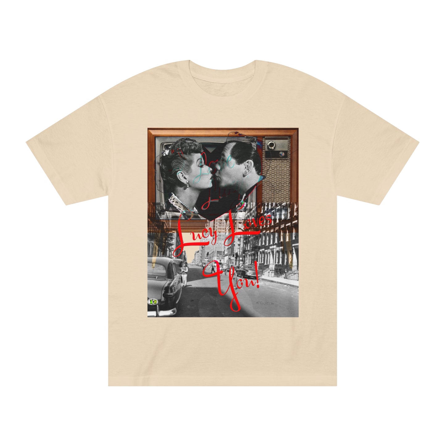 Vintage Sitcom Couple Graphic Tee - Retro TV Streetwear Print (Bachi)