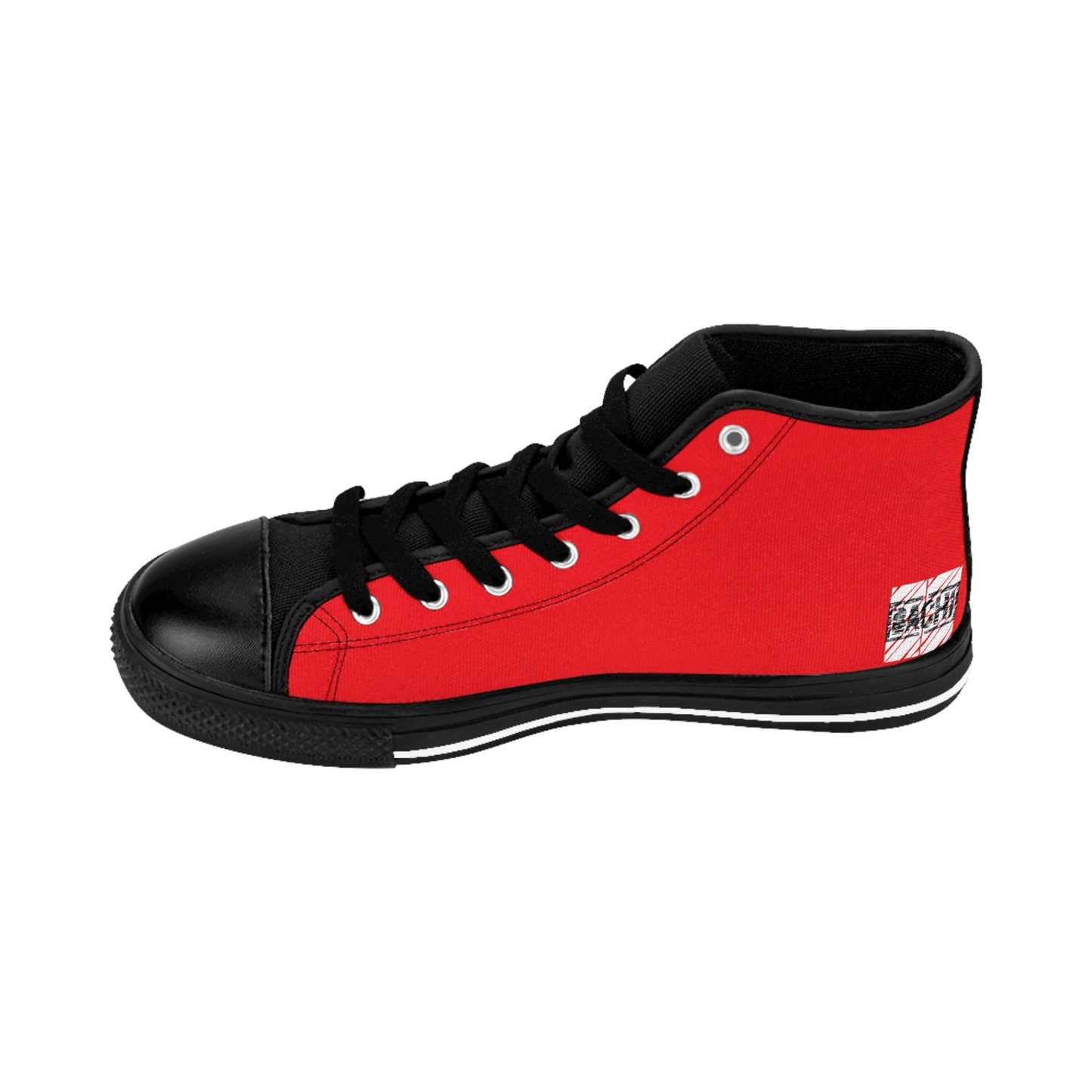 Men's Sneakers  Bach Drippers 6ix Toronto Skyline Red Printify