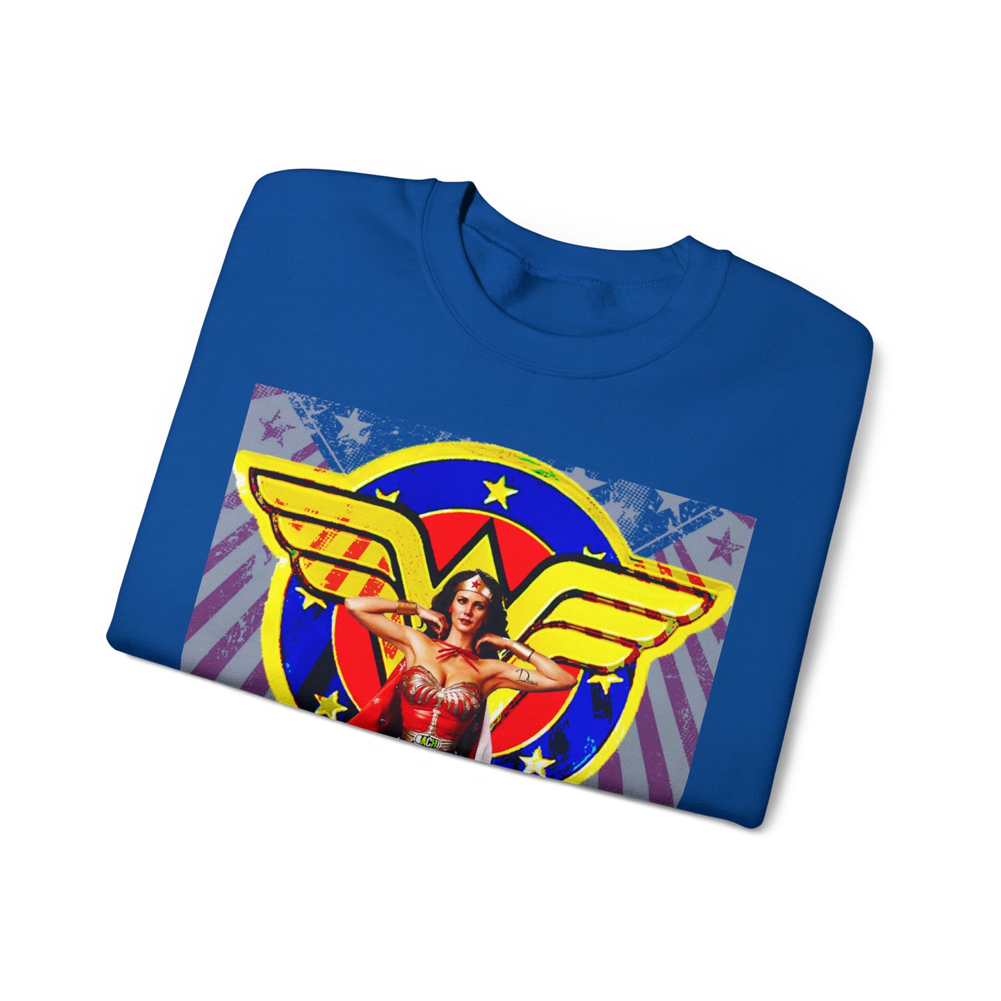 Vintage Female Hero Graphic Sweatshirt - Comic Streetwear Print (Bachi)