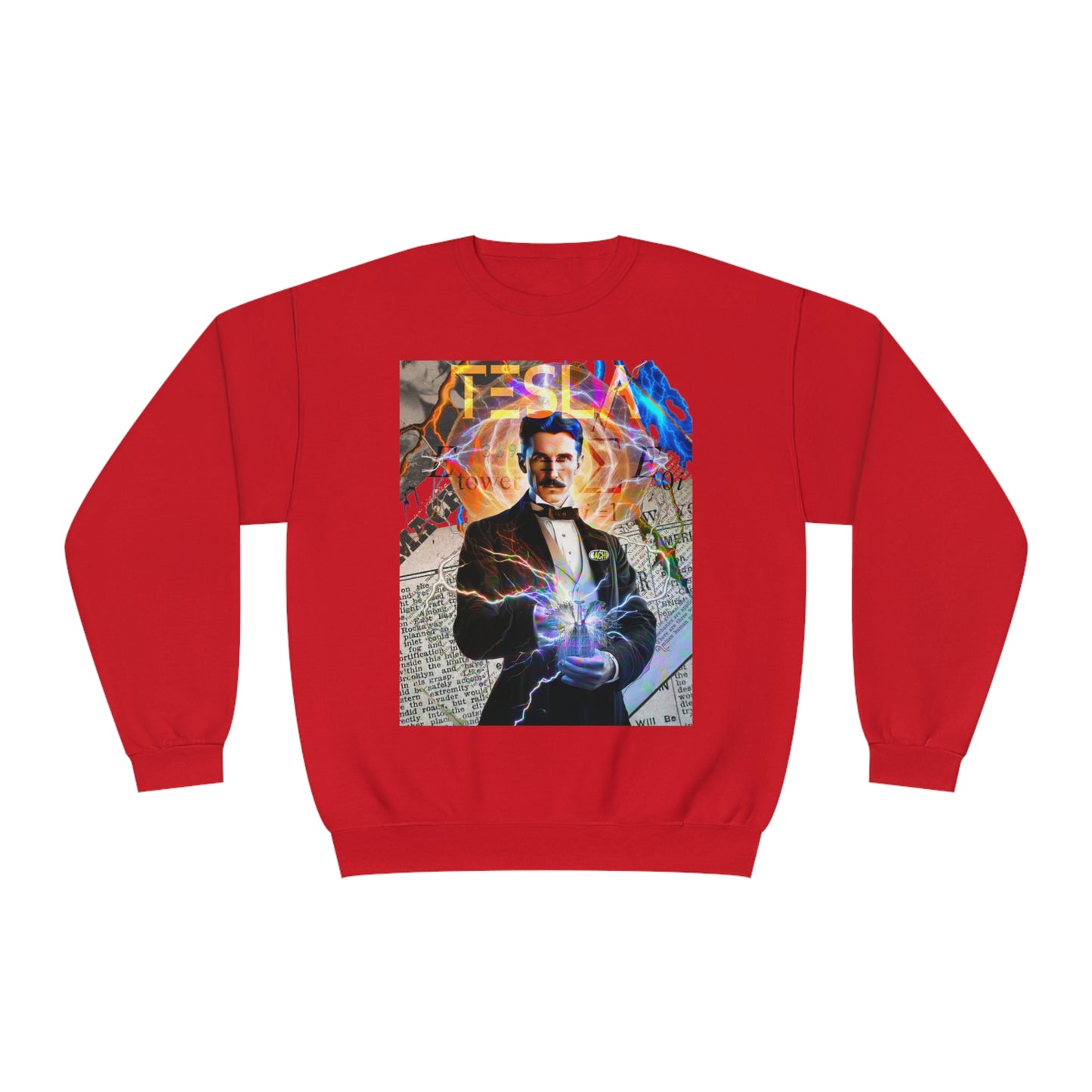 Vintage Science Icon Graphic Sweatshirt - Inventor Portrait Streetwear (Bachi)