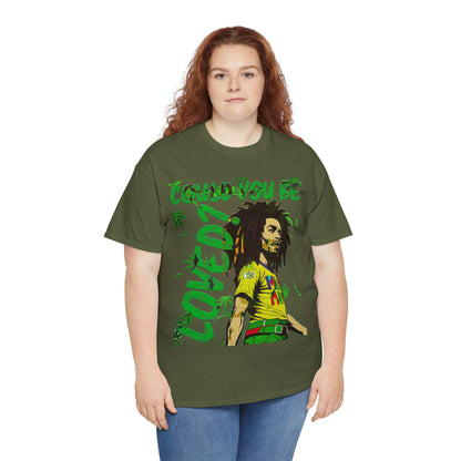 Oversized Graphic Tee - Reggae Legend Portrait Streetwear Print (Bachi)