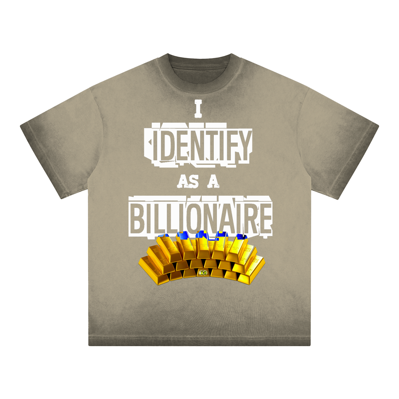 Unisex T-Shirt-I Identify As Reverse Dyed Loose Cotton
