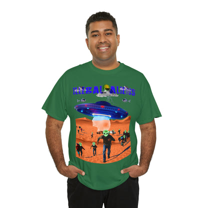 Vintage Sci-Fi Graphic Tee - Alien Invasion Streetwear Print (Bachi)