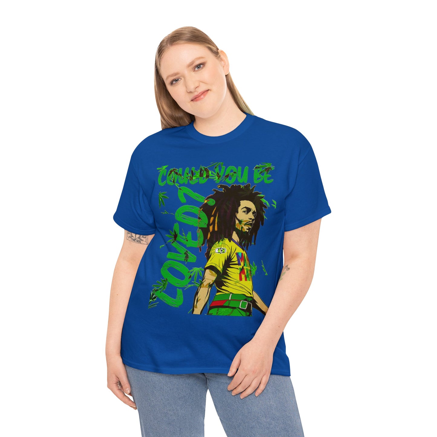 Oversized Graphic Tee - Reggae Legend Portrait Streetwear Print (Bachi)