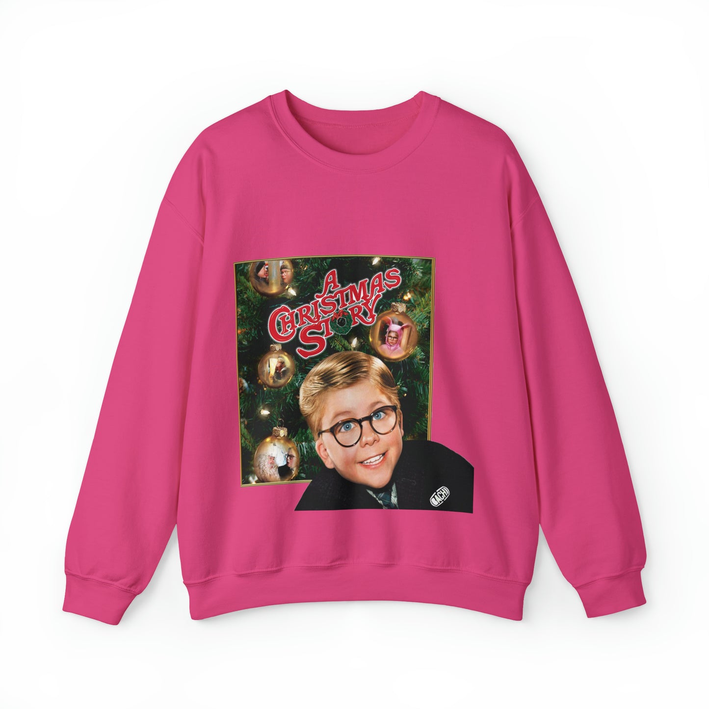 Vintage Holiday Graphic Sweatshirt - 80s Family Cinema Print (Bachi)
