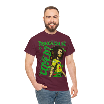 Oversized Graphic Tee - Reggae Legend Portrait Streetwear Print (Bachi)