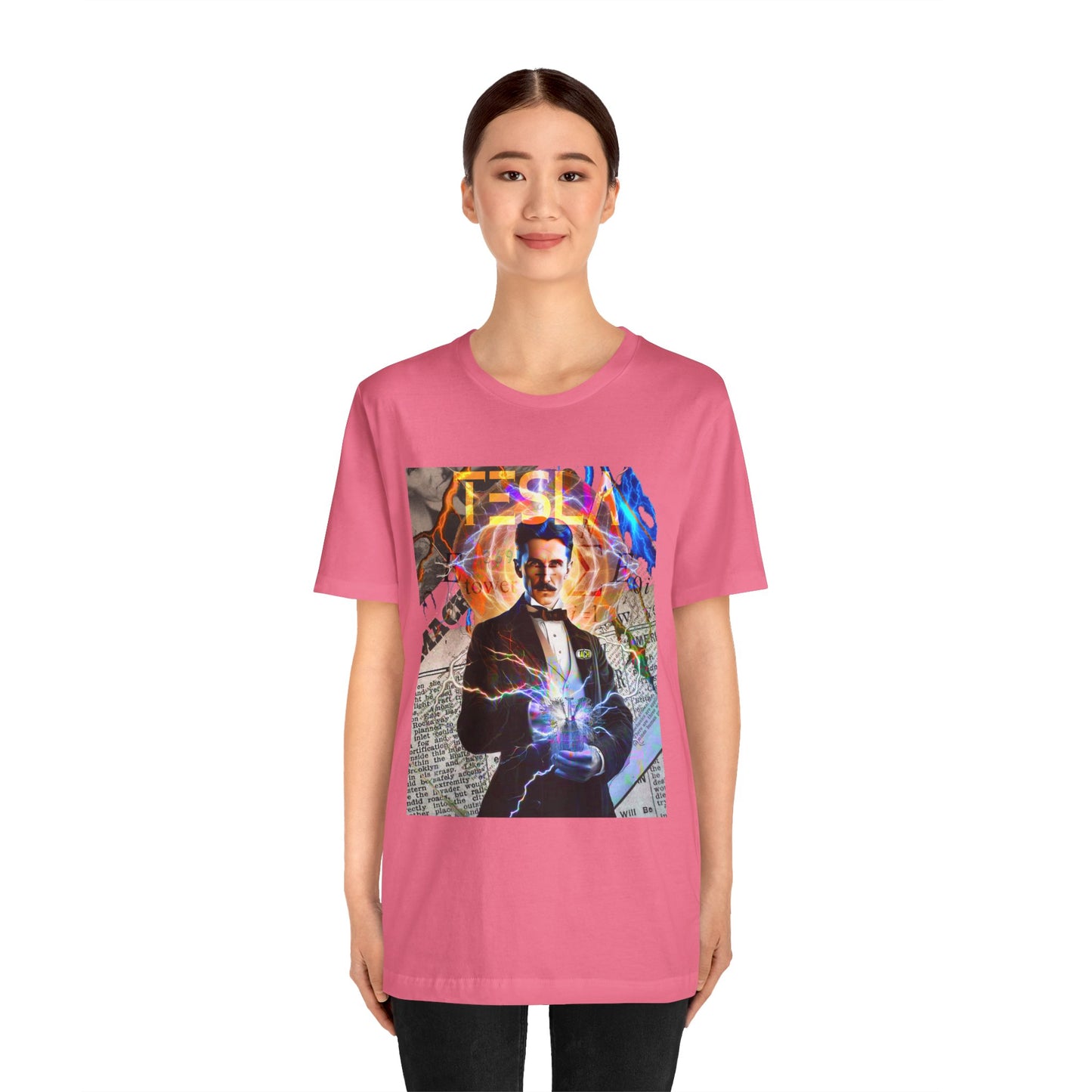 Vintage Science Icon Graphic Tee - Inventor Portrait Streetwear Print (Bachi)