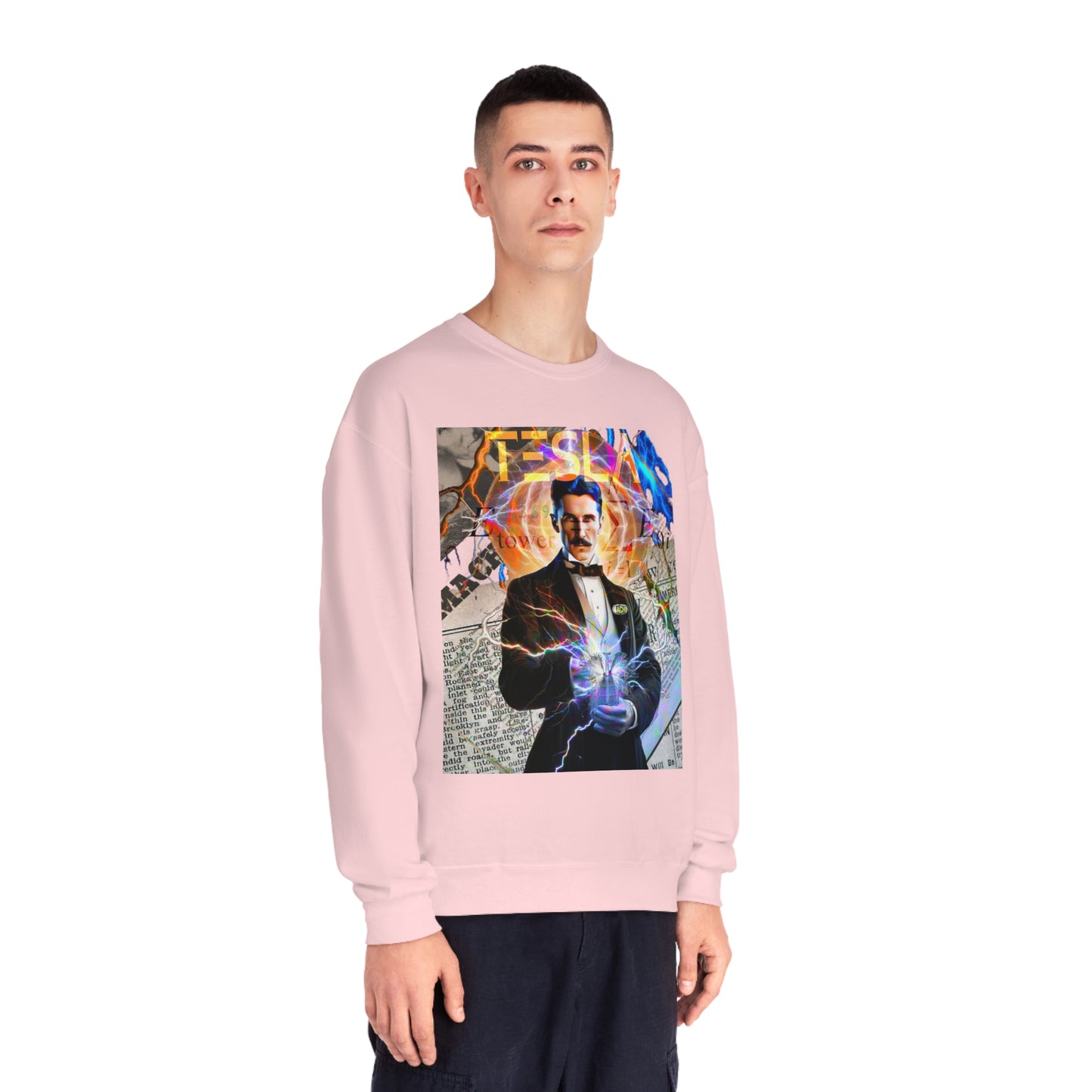 Vintage Science Icon Graphic Sweatshirt - Inventor Portrait Streetwear (Bachi)
