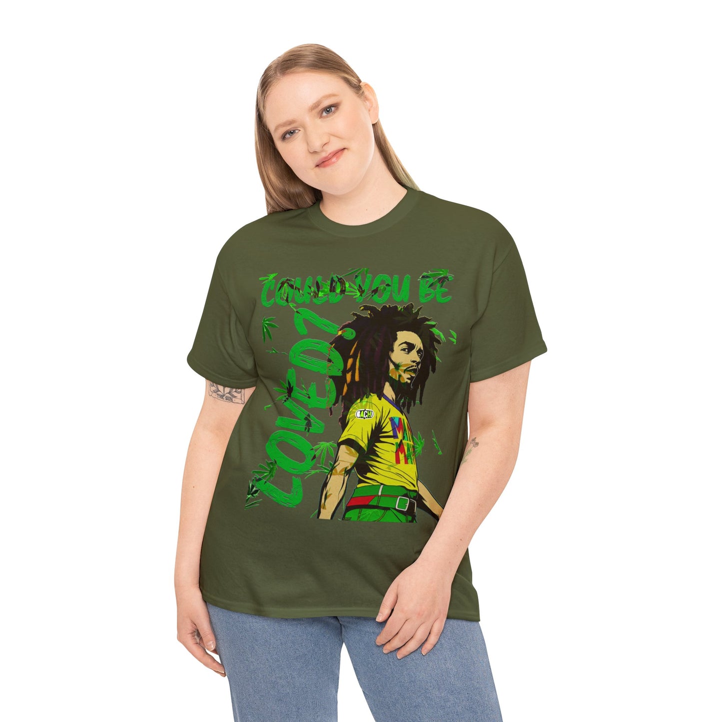 Oversized Graphic Tee - Reggae Legend Portrait Streetwear Print (Bachi)