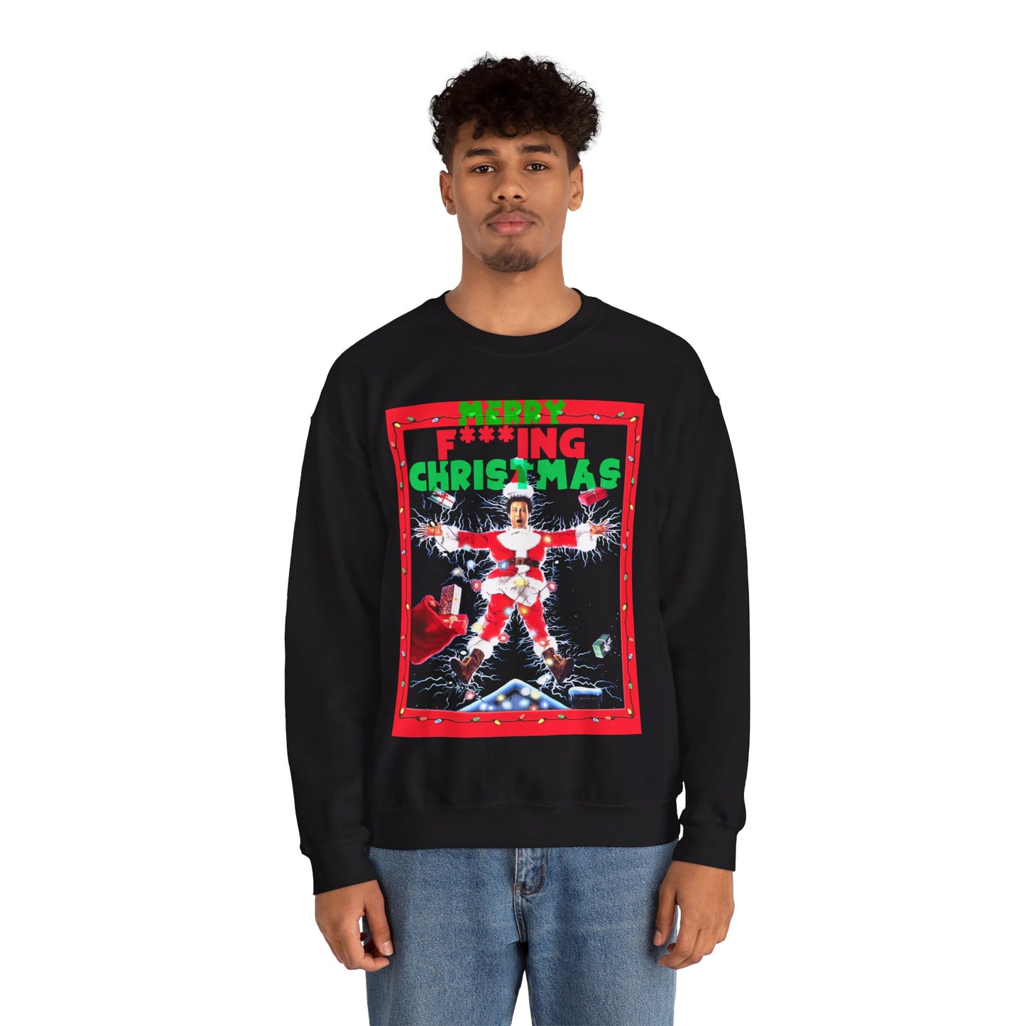 Vintage Holiday Graphic Sweatshirt - 80s Comedy Cinema Print (Bachi)