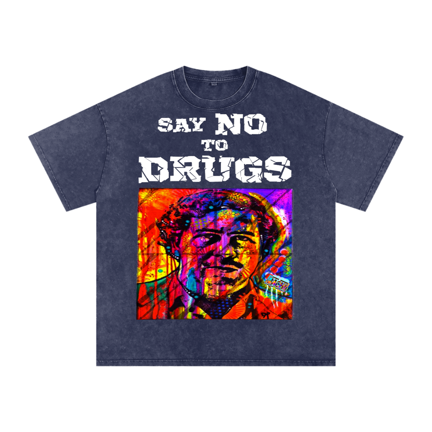 Oversized Graphic Tee - Latin Cinema Icon Streetwear Print (Bachi)