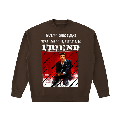 Heavyweight Graphic Sweatshirt - Cult Cinema Quote Streetwear Print (Bachi)