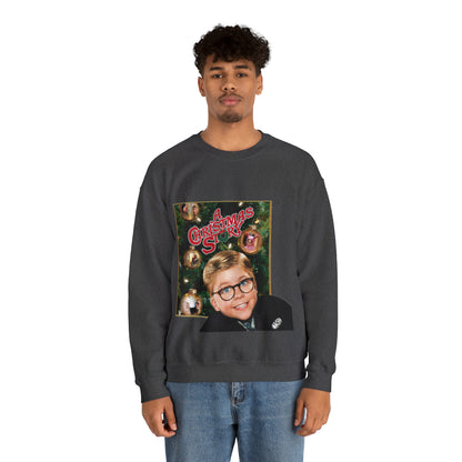 Vintage Holiday Graphic Sweatshirt - 80s Family Cinema Print (Bachi)