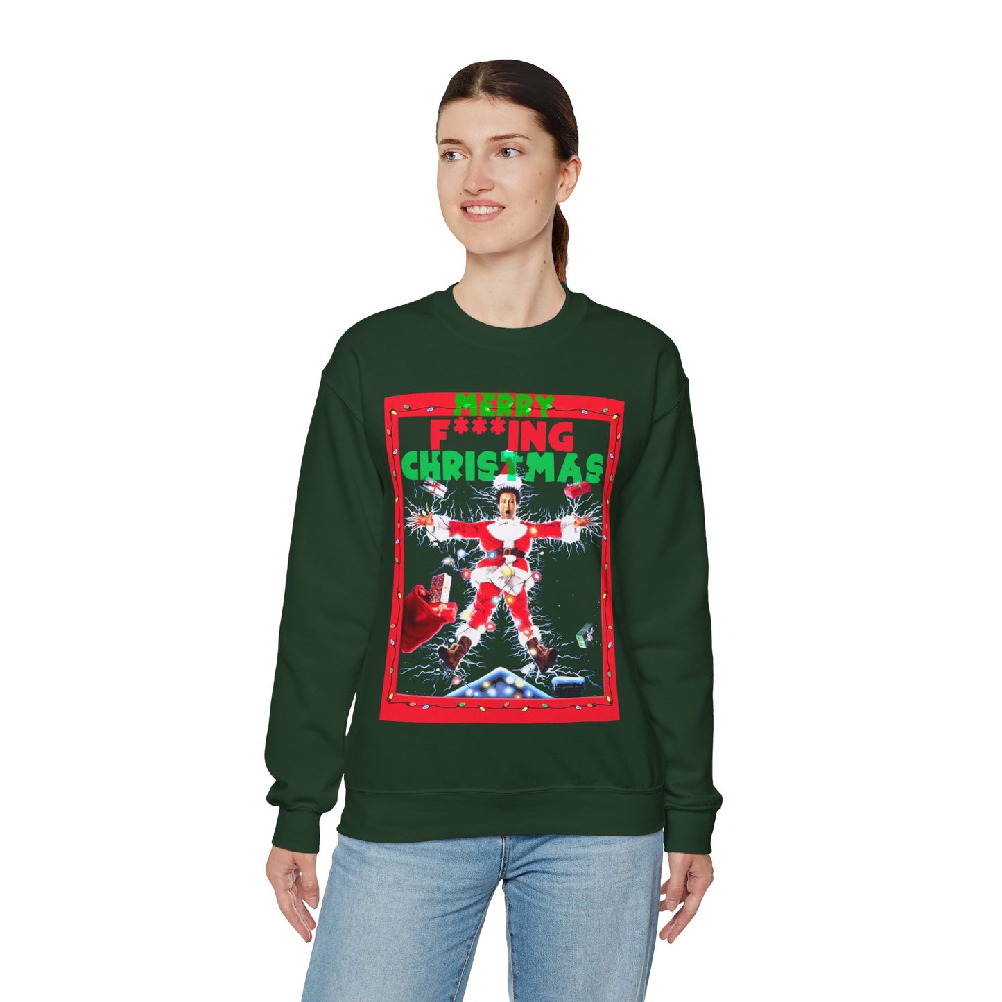 Vintage Holiday Graphic Sweatshirt - 80s Comedy Cinema Print (Bachi)