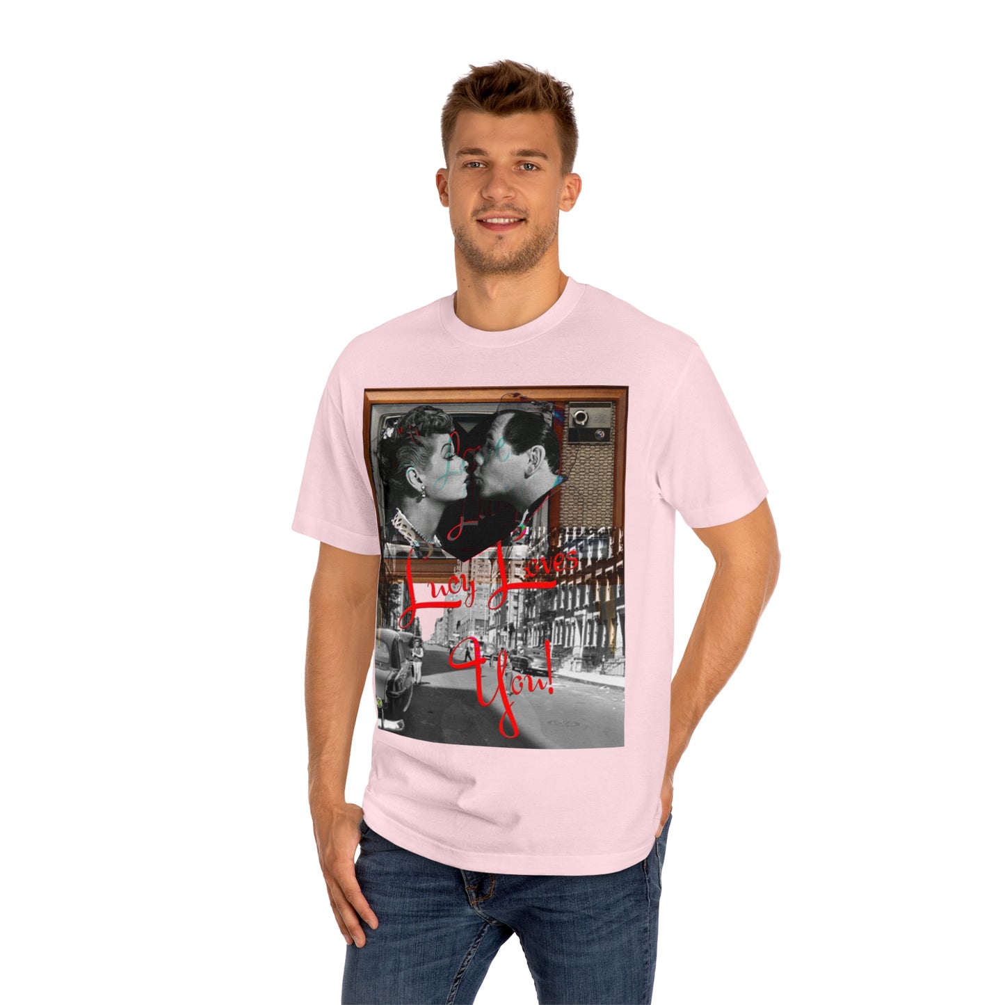 Vintage Sitcom Couple Graphic Tee - Retro TV Streetwear Print (Bachi)