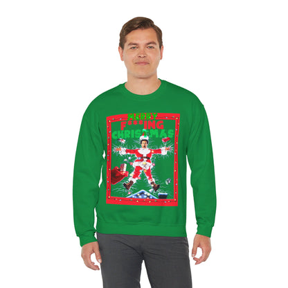 Vintage Holiday Graphic Sweatshirt - 80s Comedy Cinema Print (Bachi)