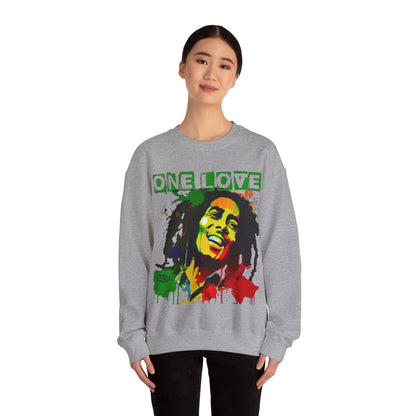 Heavyweight Graphic Sweatshirt - Reggae Legend Portrait Streetwear (Bachi)