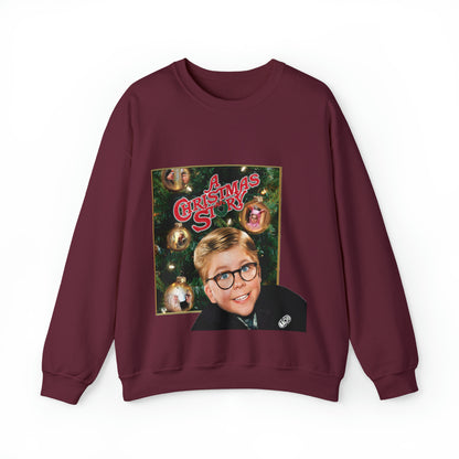 Vintage Holiday Graphic Sweatshirt - 80s Family Cinema Print (Bachi)