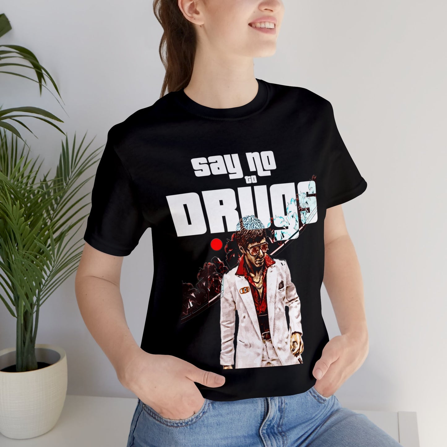Vintage Graphic Tee - Cult Cinema White Jacket Portrait Print (Bachi)