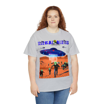 Vintage Sci-Fi Graphic Tee - Alien Invasion Streetwear Print (Bachi)