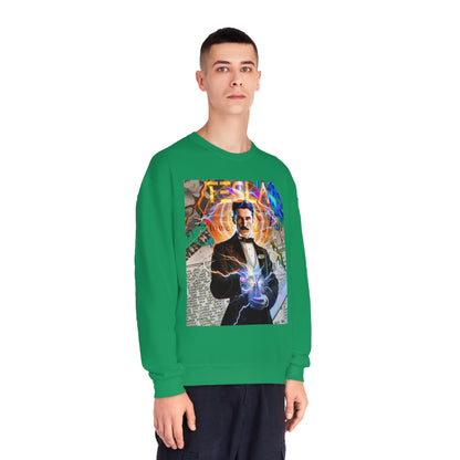 Vintage Science Icon Graphic Sweatshirt - Inventor Portrait Streetwear (Bachi)