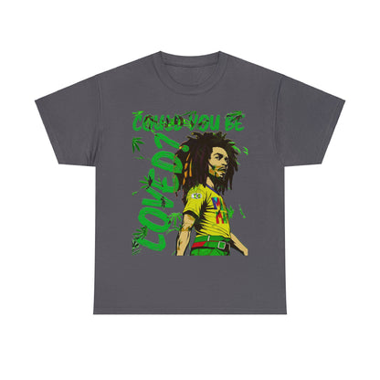 Oversized Graphic Tee - Reggae Legend Portrait Streetwear Print (Bachi)