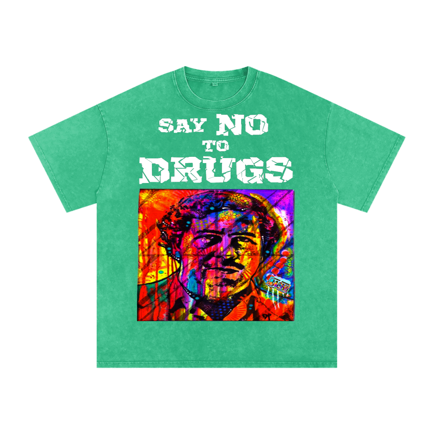 Oversized Graphic Tee - Latin Cinema Icon Streetwear Print (Bachi)