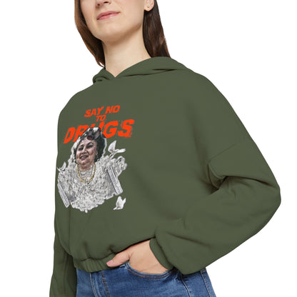 Cinched Hem Graphic Hoodie - Latin Icon Streetwear Print (Bachi)