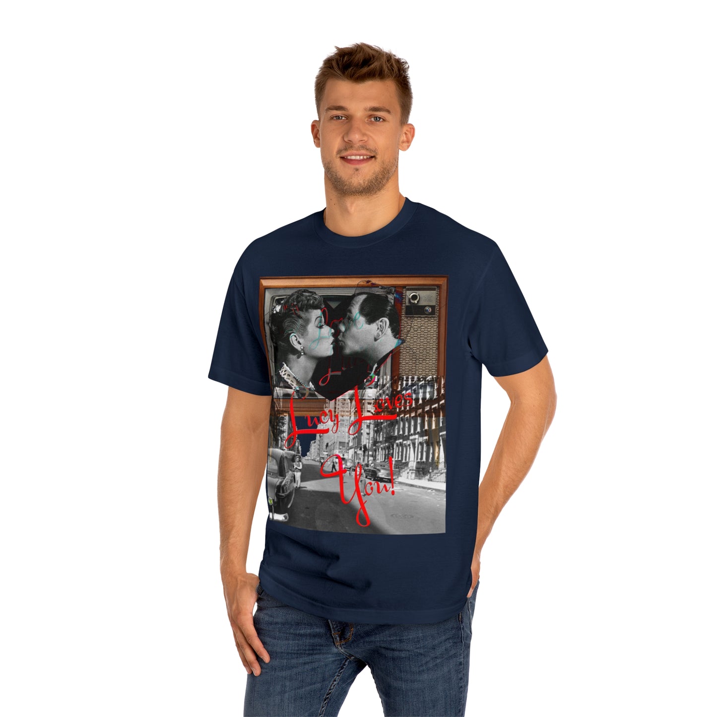 Vintage Sitcom Couple Graphic Tee - Retro TV Streetwear Print (Bachi)