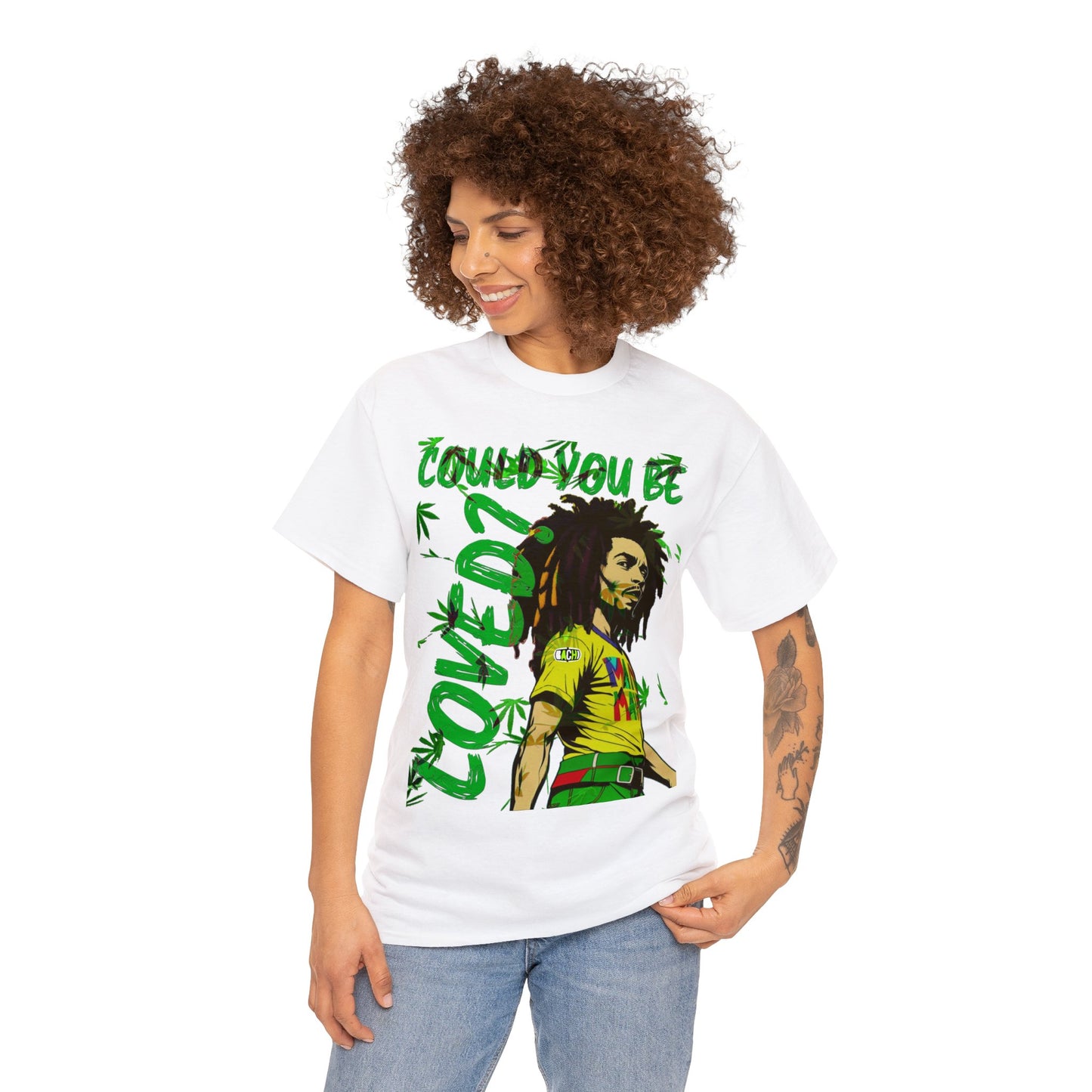 Oversized Graphic Tee - Reggae Legend Portrait Streetwear Print (Bachi)