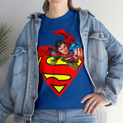 Vintage Comic Hero Graphic Tee - Cape Streetwear Print (Bachi)